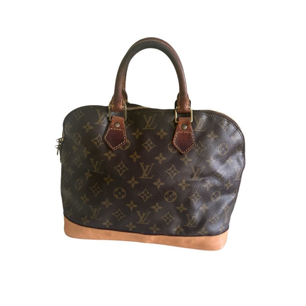 Louis Vuitton Alma Shoulder Bag PM Brown Canvas/Leather.